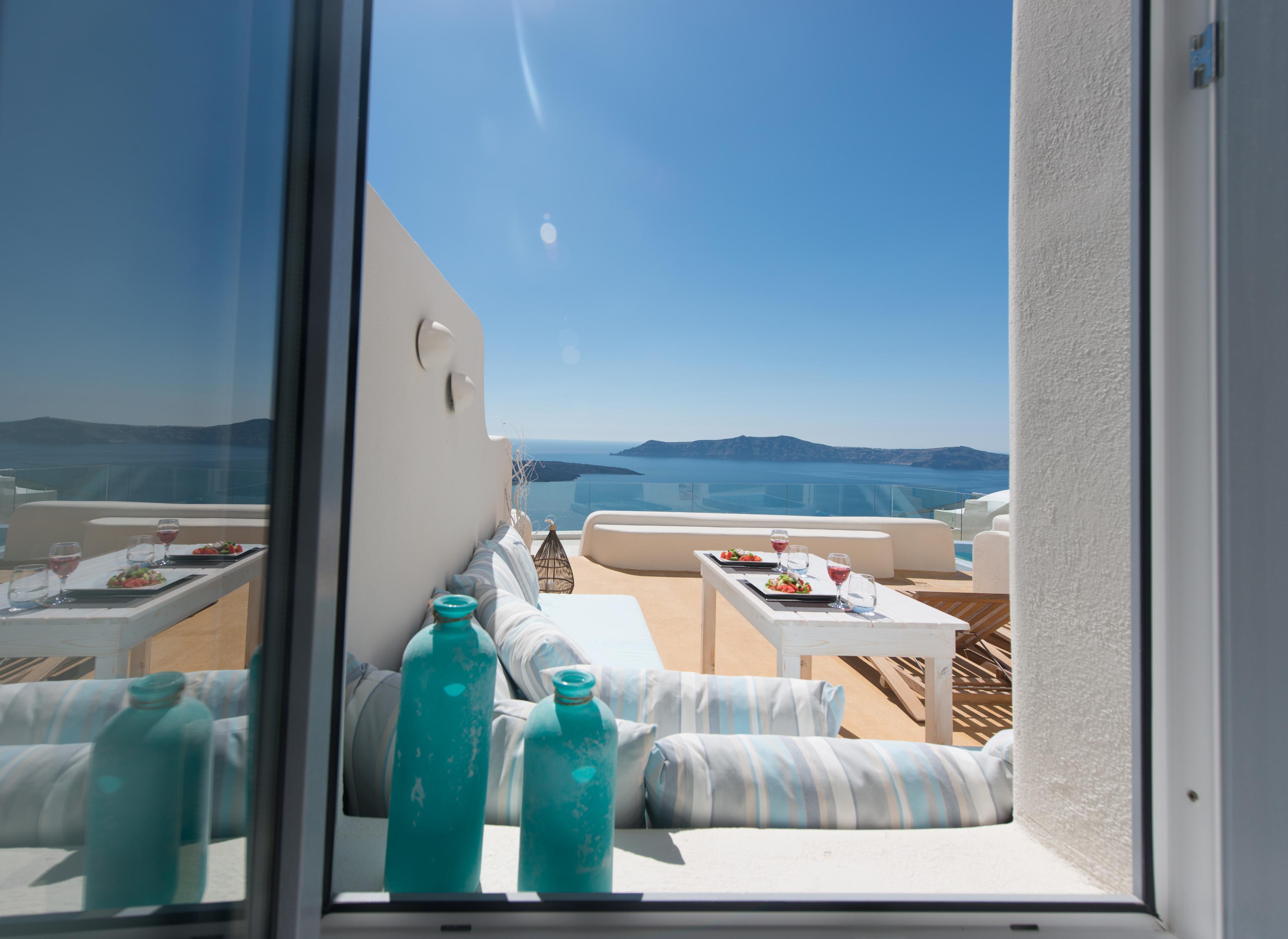 On The Cliff Hotel Fira  Bagian luar foto